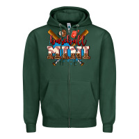 Sports Green baseball mini Zipper Hoodie - AdoDesignShop