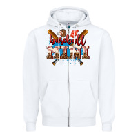 White baseball mini Zipper Hoodie - AdoDesignShop