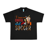 Black I Run On Coffee And Soccer Frappe Urban Heavy Tee - FaDigitalArtStudio
