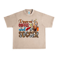French Oak I Run On Coffee And Soccer Frappe Urban Heavy Tee - FaDigitalArtStudio