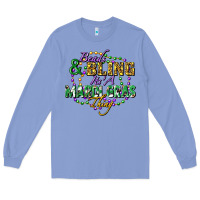 Colony Blue heads and bling it's' a mardi gras thing Long Sleeve Tee - FaDigitalArtStudio