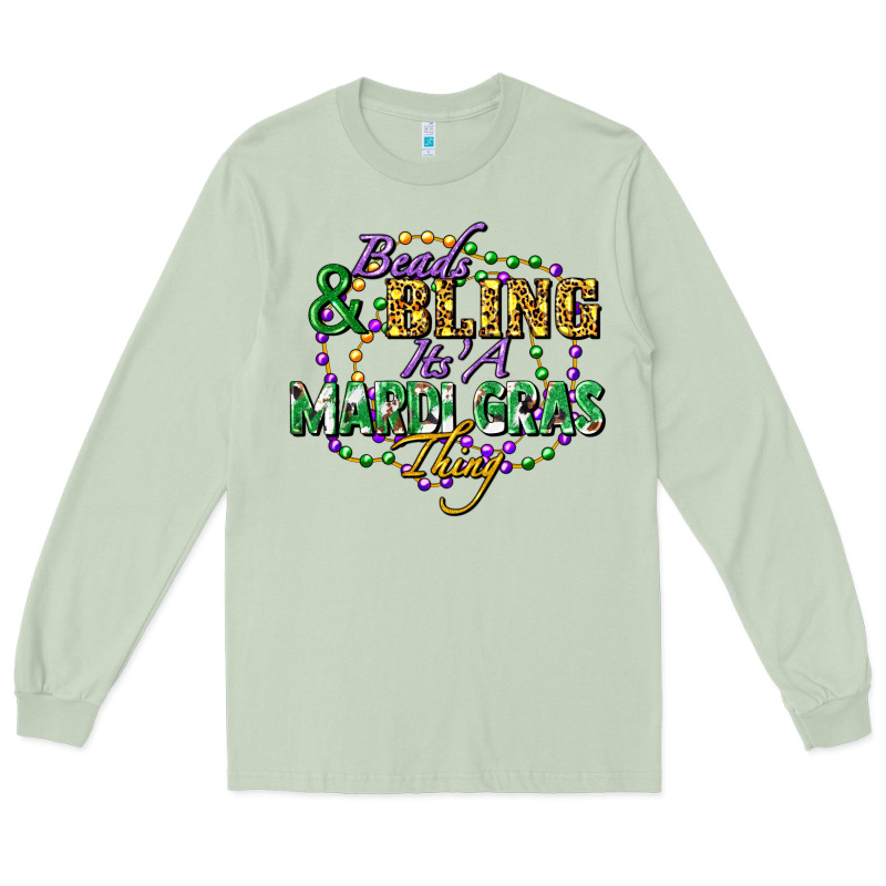 Heads And Bling It's' A Mardi Gras Thing Long Sleeve Tee by FaDigitalArtStudio | Teevron