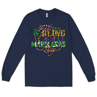 Navy heads and bling it's' a mardi gras thing Long Sleeve Tee - FaDigitalArtStudio