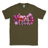 Army Green mama claus pink christmas Classic Tee - CowGirlArtShop