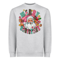 Heather Grey merry christmas santa Heavyweight Sweatshirt - AdoDesignShop