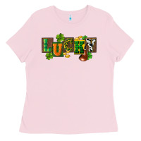 Bubblegum Pink Western lucky St. Patrick's Day Ladies Tee - CowGirlArtShop