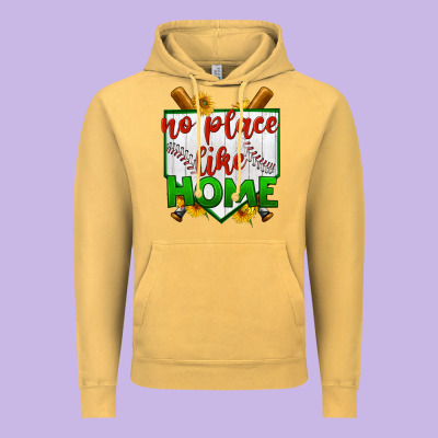 No Place Like Home Baseball Vintage Hoodie Designed By Bundleandbundleshop