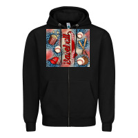 Black baseball Zipper Hoodie - AdoDesignShop