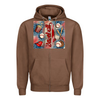 Chestnut baseball Zipper Hoodie - AdoDesignShop
