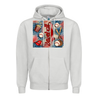 Dove Grey baseball Zipper Hoodie - AdoDesignShop
