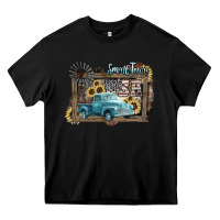 Black Small town USA truck 4th of july Heavy Core Tee - HowdyJamesFarm