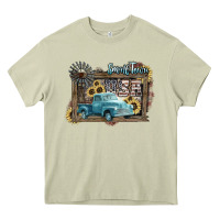 Mossy Small town USA truck 4th of july Heavy Core Tee - HowdyJamesFarm
