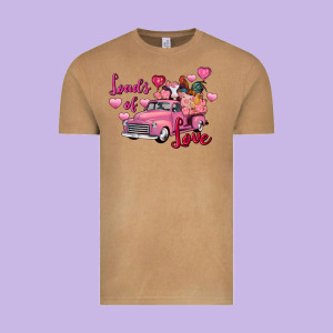 Loads Of Love Valentine's Day Farm Truck Vintage Tee Designed By Fadigitalartstudio