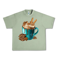 Oil Green Chocolate And Coffee Urban Heavy Tee - FaDigitalArtStudio