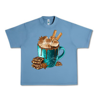Pebble Blue Chocolate And Coffee Urban Heavy Tee - FaDigitalArtStudio