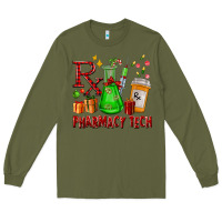 Army Green pharmacy tech christmas Long Sleeve Tee - FaDigitalArtStudio
