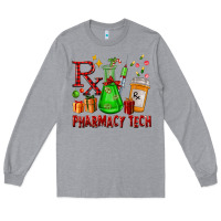 Heather Grey pharmacy tech christmas Long Sleeve Tee - FaDigitalArtStudio