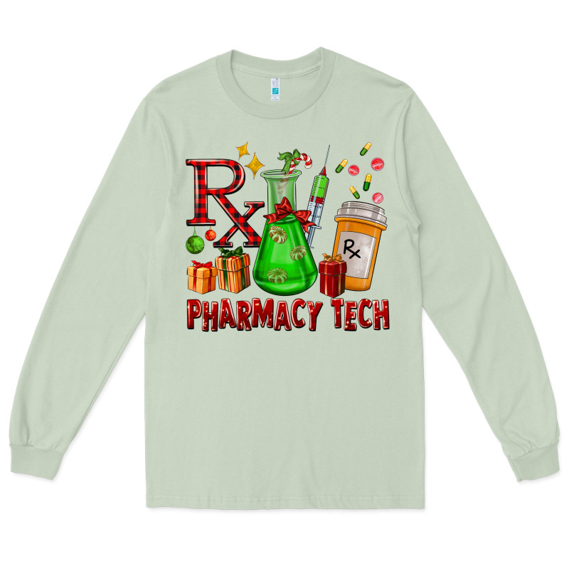 Pharmacy Tech Christmas Long Sleeve Tee by FaDigitalArtStudio | Teevron