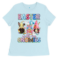 Baby Blue Easter with my gnomies  Easter Day Ladies Tee - CowGirlArtShop