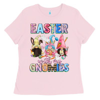 Bubblegum Pink Easter with my gnomies  Easter Day Ladies Tee - CowGirlArtShop