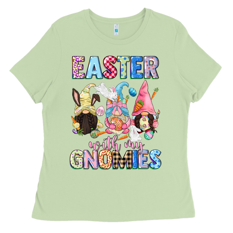 Easter With My Gnomies  Easter Day Ladies Tee by CowGirlArtShop | Teevron