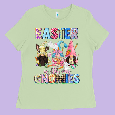 Easter With My Gnomies  Easter Day Ladies Tee Designed By Cowgirlartshop