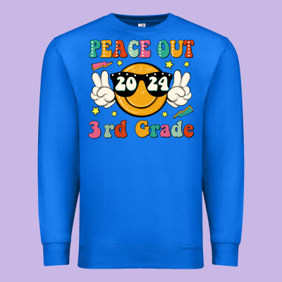 Peace Out 2024 3rd Grade Premium Sweatshirt Designed By Jahusdesignshop