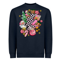 Navy pink christmas lightning bolt Heavyweight Sweatshirt - AdoDesignShop