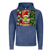 Vintage Denim green christmas gnome Vintage Hoodie - FaDigitalArtStudio