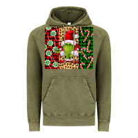 Vintage Olive green christmas gnome Vintage Hoodie - FaDigitalArtStudio