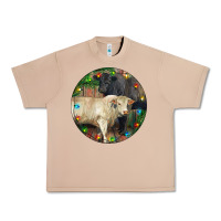 Burro Christmas Charolais Bull And Black Angus Bull Urban Heavy Tee - RanaPortraitStore