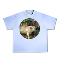Grape Ice Christmas Charolais Bull And Black Angus Bull Urban Heavy Tee - RanaPortraitStore