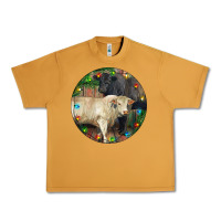 Peanut Butter Christmas Charolais Bull And Black Angus Bull Urban Heavy Tee - RanaPortraitStore
