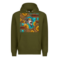 Army Green arabian horse Premium Hoodie - LillyAllenDesigns