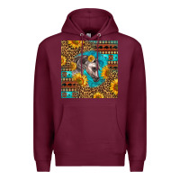 Burgundy arabian horse Premium Hoodie - LillyAllenDesigns