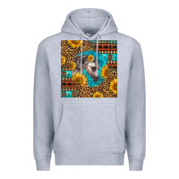 Heather Grey arabian horse Premium Hoodie - LillyAllenDesigns