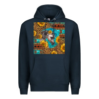 Navy arabian horse Premium Hoodie - LillyAllenDesigns