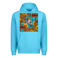 Ocean Blue arabian horse Premium Hoodie - LillyAllenDesigns