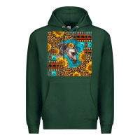 Sports Green arabian horse Premium Hoodie - LillyAllenDesigns