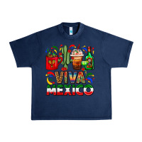 Navy Viva Mexico Coffee Cups With Cactus And Tequila Urban Heavy Tee - FaDigitalArtStudio