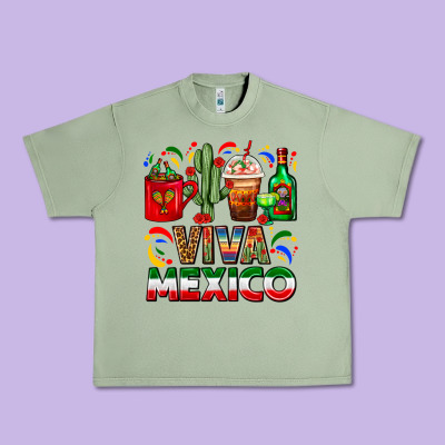 Viva Mexico Coffee Cups With Cactus And Tequila Urban Heavy Tee Designed By Fadigitalartstudio