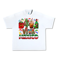 White Viva Mexico Coffee Cups With Cactus And Tequila Urban Heavy Tee - FaDigitalArtStudio