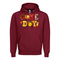 Burgundy game day softball Zipper Hoodie - AdoDesignShop