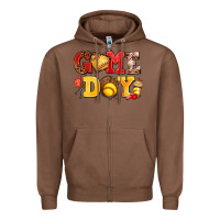 Chestnut game day softball Zipper Hoodie - AdoDesignShop