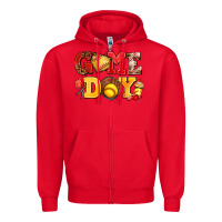Red game day softball Zipper Hoodie - AdoDesignShop