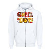 White game day softball Zipper Hoodie - AdoDesignShop