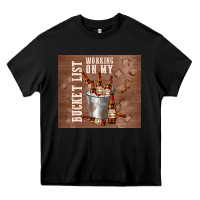 Black working on my bucket list Heavy Core Tee - TumblerDesignByShophia