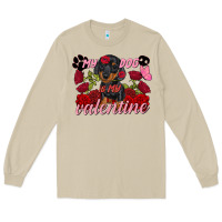 Mushroom my dog is my valentine valentine's day Long Sleeve Tee - FaDigitalArtStudio