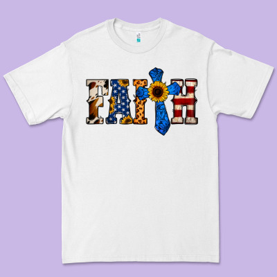 American Flag Faith Premium Tee Designed By Jasminsmagicworld