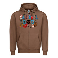 Chestnut baseball dad Zipper Hoodie - AdoDesignShop